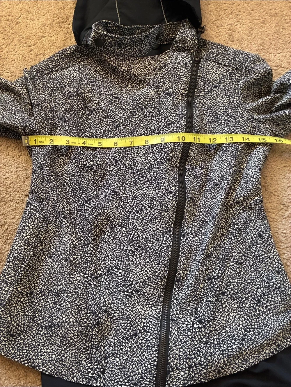 Lululemon Bust A Move Double Zipper Moto Jacket Plush Petal Black Ghost